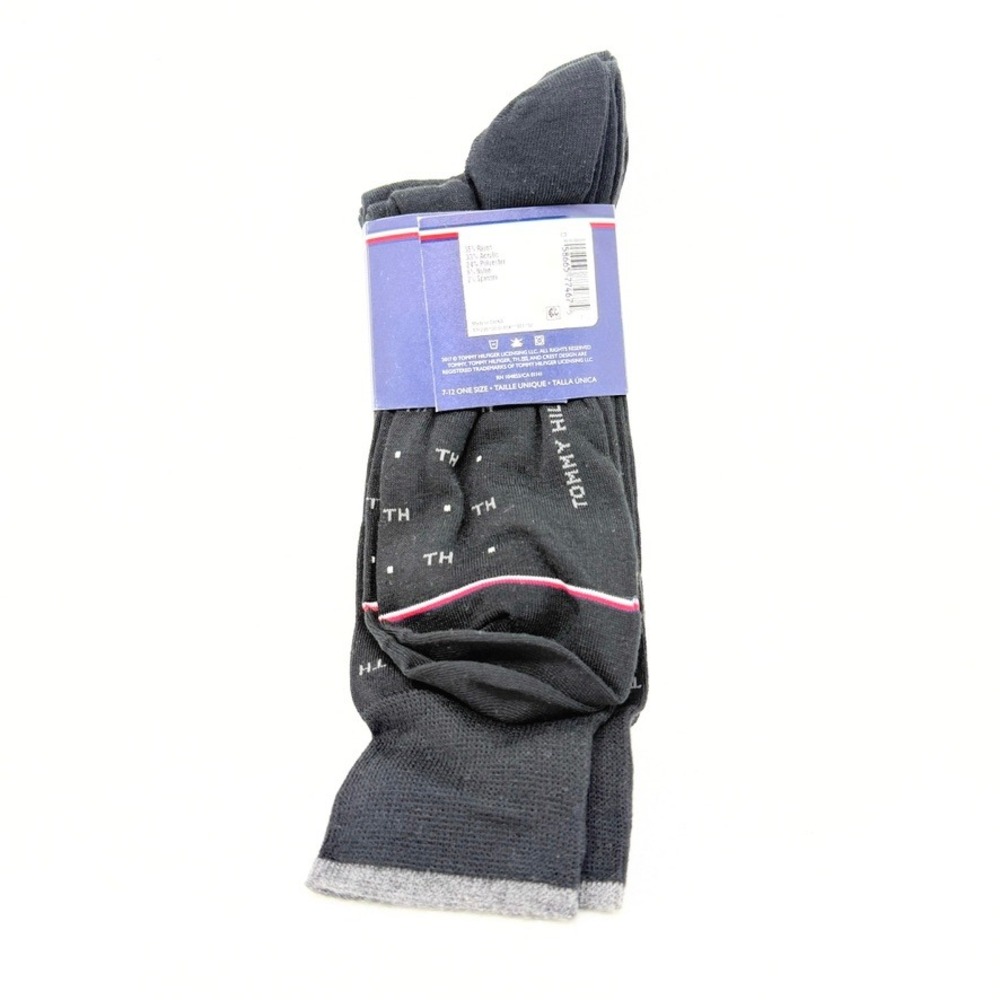 Tommy Hilfiger Mens Dress Socks 5 Pair Pack Black Comfort Blend Size 7-12 - Picture 3 of 7